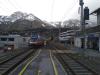 Ein Zug (Baureihe 4020 in Cityjet Lackierung) aus Garmisch-Partenkirchen fährt in den Bahnhalt Innsbruck Hötting ein.